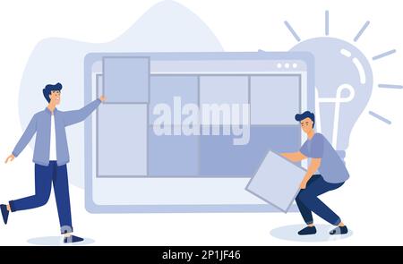 Project life cycle abstract concept, visual representation abstract metaphor.flat vector modern illustration Stock Vector