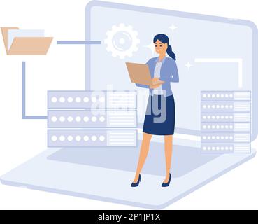 Cloud computing network safety abstract concept,cyber security software,flat vector modern illustration Stock Vector