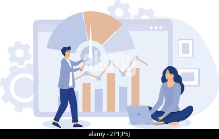 Web development concept,Single page application, progressive web app,flat vector modern illustration Stock Vector