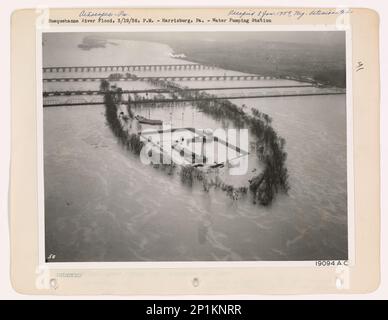 Pennsylvania - Susquehanna River, Aerial Photograph. Stock Photo