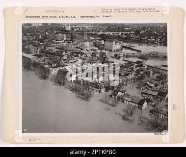 Pennsylvania - Susquehanna River, Aerial Photograph. Stock Photo