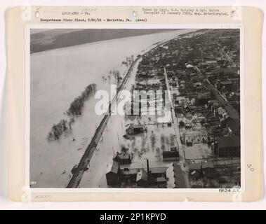 Pennsylvania - Susquehanna River, Aerial Photograph. Stock Photo