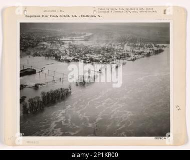 Pennsylvania - Susquehanna River, Aerial Photograph. Stock Photo