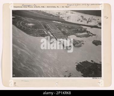 Pennsylvania - Susquehanna River, Aerial Photograph. Stock Photo