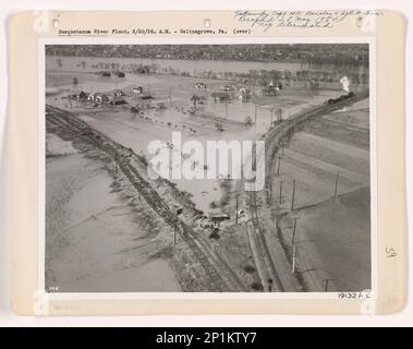 Pennsylvania - Susquehanna River, Aerial Photograph. Stock Photo