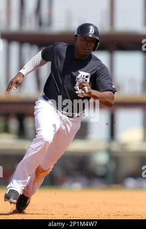 09 MAR 2016: Justin Upton (8) of the Tigers during the spring