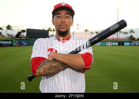 26 Feb 2016: Top prospect J. P. Crawford during the Phillies Photo Day  workout at Bright House Field in Clearwater, Florida. (Cliff Welch/Icon  Sportswire) (Icon Sportswire via AP Images Stock Photo - Alamy