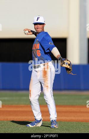 University of Florida Gators infielder Jonathan India (6) running the bases  during a game against the Siena Saints at Alfred A. McKethan Stadium in  Gainesville, Florida on February 17, 2018. Florida defeated