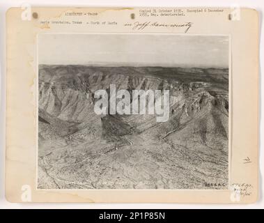 Texas - Dallas Mountains, Aerial Photograph. Stock Photo