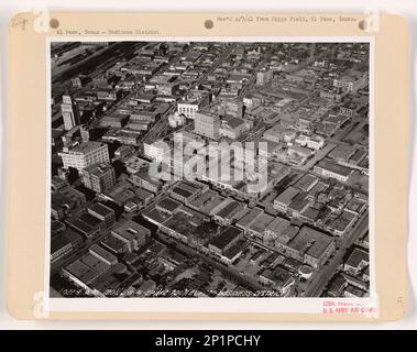 Texas - El Paso, Aerial Photograph. Stock Photo