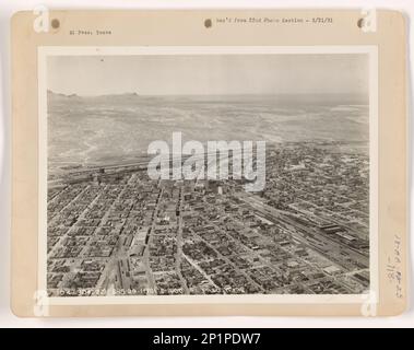 Texas - El Paso, Aerial Photograph. Stock Photo