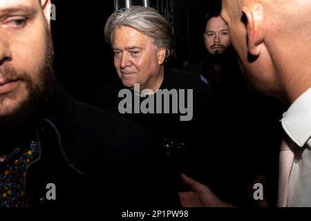 National Harbor, Maryland, USA. 3rd Mar, 2023. Steve Bannon at the 2023 Conservative Political Action Conference (CPAC) in National Harbor, Maryland, U.S., on Friday, March 3, 2023. Credit: Julia Nikhinson/CNP/dpa/Alamy Live News Stock Photo