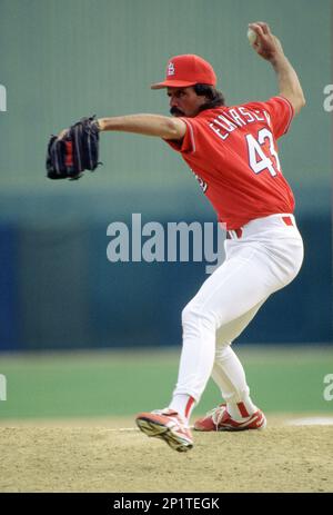 Dennis Eckersley of the St.Louis Cardinals during a game at Dodger