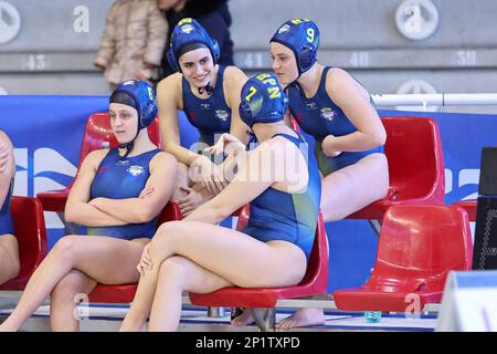 Rome, Italy. 03rd Mar, 2023. Rapallo Pallanuoto during Quarter Finals - Pallanuoto Trieste vs Rapallo Pallanuoto, Italian Women's Coppa Italia waterpolo match in Rome, Italy, March 03 2023 Credit: Independent Photo Agency/Alamy Live News Stock Photo