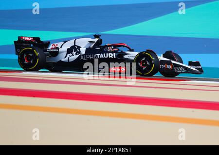 Sakhir, Bahrain. 3rd Mar, 2023. Nyck de Vries of AlphaTauri during Practice 1 Day of Bahrain Grand Prix of 2023 Formula One World Championship at Bahrain International Circuit on March 3, 2023 in Sakhir, Bahrain. (Credit Image: © Beata Zawrzel/ZUMA Press Wire) EDITORIAL USAGE ONLY! Not for Commercial USAGE! Credit: ZUMA Press, Inc./Alamy Live News Stock Photo