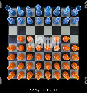 Horde variant of chess, illustration Stock Photo