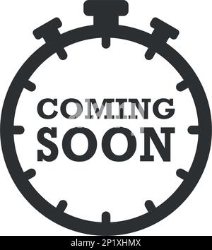 Coming soon clock symbol sticker symbol silver many languages Stock ...