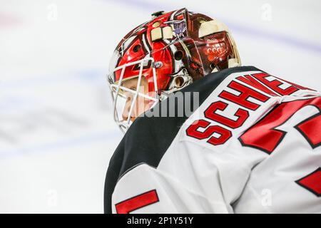 New Jersey Devils defenseman David Schlemko (8) during the NHL game between  the New Jersey Devils and the Carolina Hurricanes at the PNC Arena Stock  Photo - Alamy