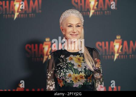 Rome, Italy. 03rd Mar, 2023. Helen Mirren attends the premiere for ''Shazam! Fury Of The Gods'' at The Space Cinema Moderno on March 03, 2023 in Rome, Italy. (Photo by Luca Carlino/NurPhoto) Credit: NurPhoto SRL/Alamy Live News Stock Photo