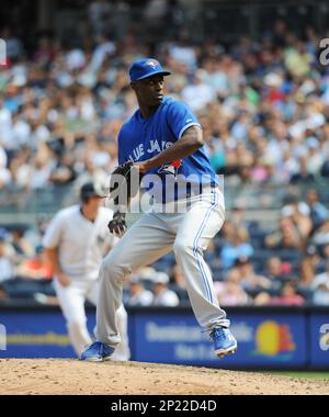 Toronto Blue Jays pitcher LaTroy Hawkins (32) during game against the New  York Yankees at Yankee