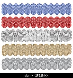 Illustration Vector of Luxury Chinese or Japanese Wave Pattern Background. Stock Photo