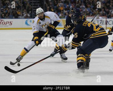 Nashville Predators defenseman Seth Jones plays against the Montreal  Canadiens in the third period of an