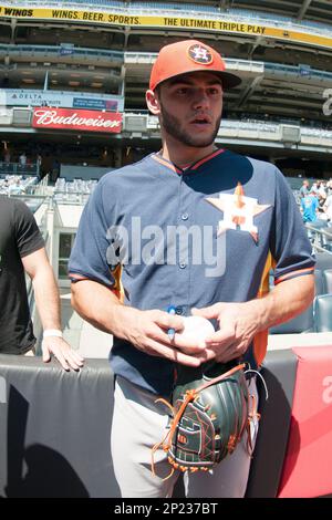 Houston Astros pitcher Lance McCullers Jr. (43) poses with fans before the  MLB game between the Houston Astros and the Seattle Mariners on Tuesday, Ju  Stock Photo - Alamy