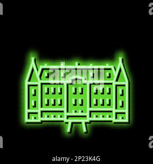 chateau house neon glow icon illustration Stock Vector