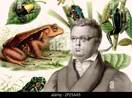 Friedrich Arnold Brockhaus, 1772 – 1823, German encyclopedia publisher and editor, digitally altered Stock Photo
