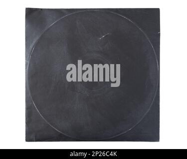 Black vintage vinyl record cover with clipping path Stock Photo