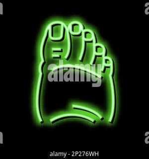 fatty foot edema neon glow icon illustration Stock Vector