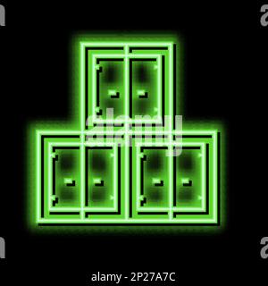 Container Port Tool neon glow icon illustration Stock Vector Image ...