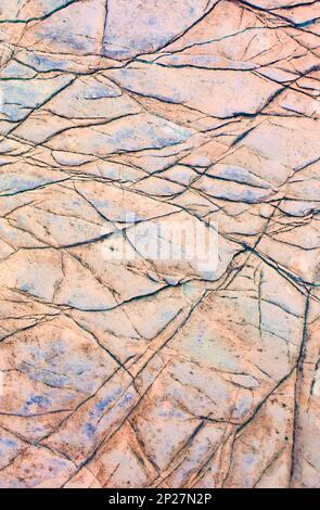 Pop Art Styled Stone Surface Texture and Pattern in Gradient Metallic Blue and Copper Color Stock Photo