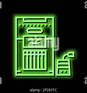 packaged tea neon glow icon illustration Stock Vector