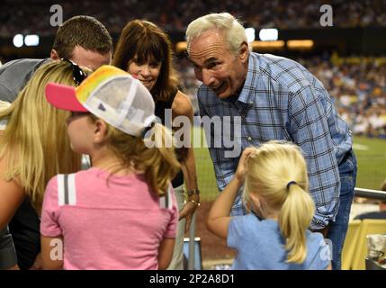 10 October 2015: Dodger legend Sandy Koufax poses for a photo with