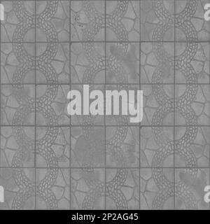 Gloss map floors tiles cobblestone, bump map Texture road Stock Photo