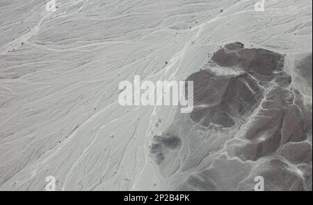 Lines and Geoglyphs of Nazca 'Astronaut' Stock Photo