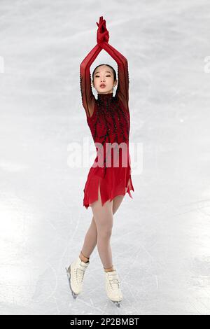 Josephine LEE (USA), during Junior Women Free Skating, at the ISU World Junior Figure Skating Championships 2023, at WinSport Arena, on March 3, 2023 in Calgary, Canada. Credit: Raniero Corbelletti/AFLO/Alamy Live News Stock Photo