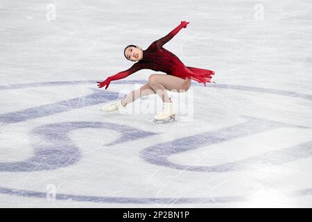 Josephine LEE (USA), during Junior Women Free Skating, at the ISU World Junior Figure Skating Championships 2023, at WinSport Arena, on March 3, 2023 in Calgary, Canada. Credit: Raniero Corbelletti/AFLO/Alamy Live News Stock Photo