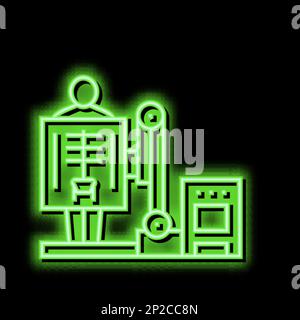 fluoroscopy radiology neon glow icon illustration Stock Vector