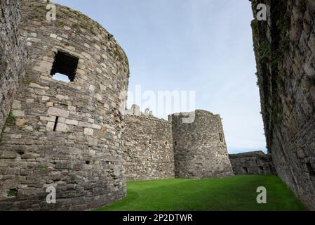 The Outer Ward of Beaumaris Castle, Beaumaris, Anglesey, Wales, UK ...