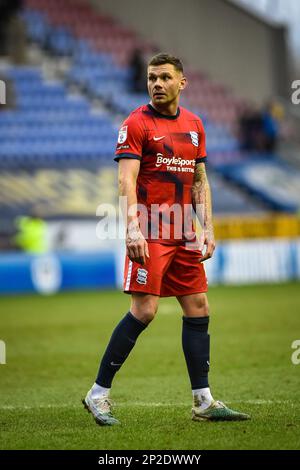 4th March 2023: DW Stadium, Wigan, Greater Manchester, England; EFL Championship Football, Wigan Athletic versus Birmingham City; Harlee Dean of Birmingham City Stock Photo