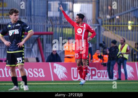 Armando Izzo (AC Monza) celebrates his goal during the Italian championship Serie A football match between AC Monza and Empoli FC on March 4, 2023 at U-Power Stadium in Monza, Italy - Photo Morgese-Rossini / DPPI Stock Photo