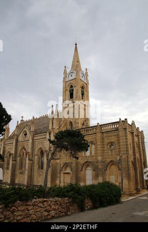 Church of the Madonna of Lourdes in Mgarr on the island of Gozo, Malta Stock Photo