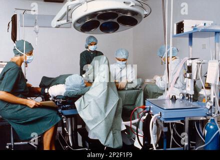 Saudi Arabia Riyadh Patient In Hospital Operating Theatre Stock Photo