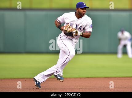 AUG 05, 2015: .Texas Rangers shortstop Elvis Andrus (Cal Sport Media via AP  Images Stock Photo - Alamy