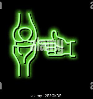 knee-joint radiology neon glow icon illustration Stock Vector