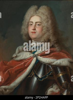 Portrait of the King Augustus III of Poland (1696-1763), Elector of Saxony, 18th century. Private Collection. Stock Photo