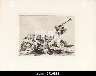 Los Desastres de la Guerra (The Disasters of War), Plate 3: Lo mismo (The same) , 1810s. Private Collection. Stock Photo