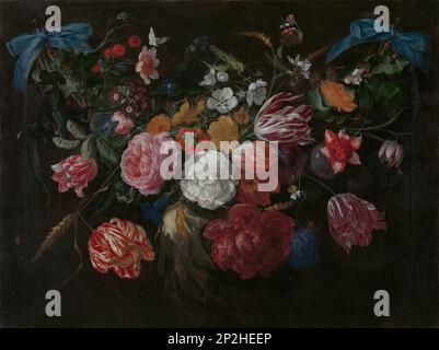 Flowers and Insects. Found in the collection of the Royal Museum of Fine Arts, Antwerp. Stock Photo
